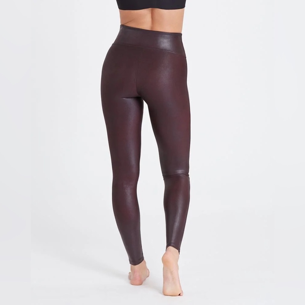 ✨Spanx faux leather leggings. (Like new) ✨